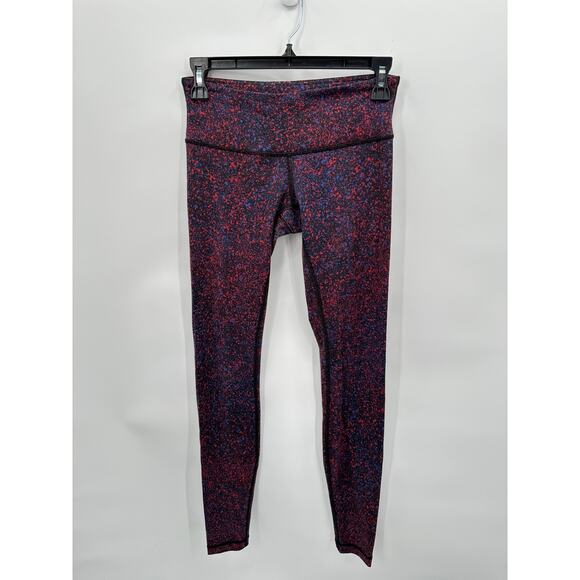 LULULEMON Wunder Under Pant III in Splatter Prep Red Sapphire Blue // 4 - Picture 3 of 12